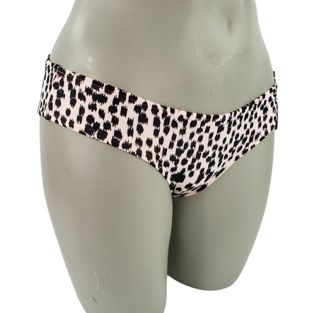 Cheeky Hipster Bikini Bottom Animal Print Juniors 1 Womens 00 Cinched Ruched